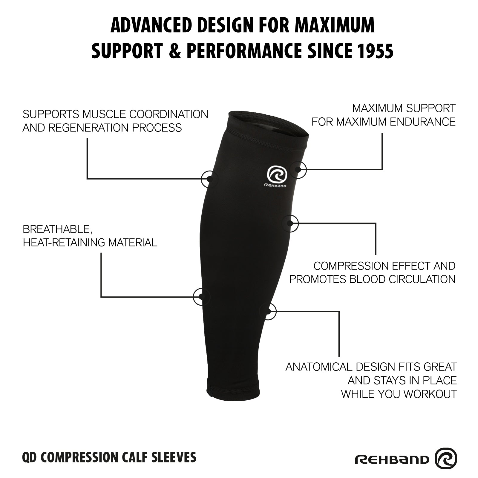 QD Compression Calf Sleeves